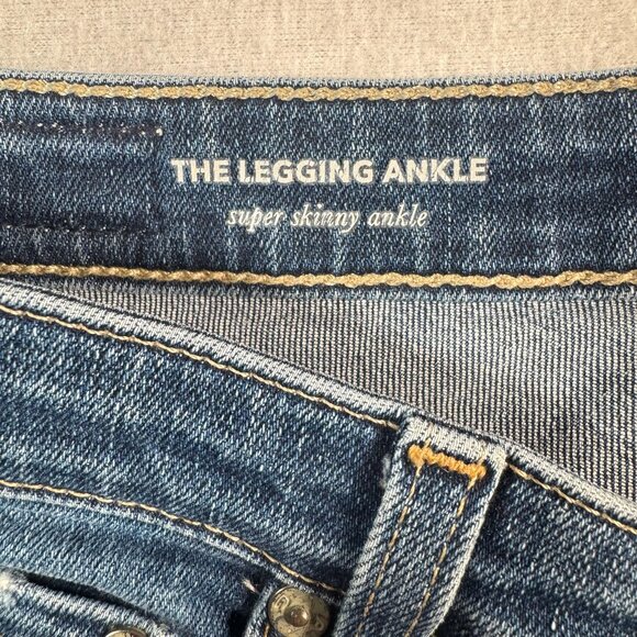 Adriano Goldschmied Jeans Womens 25 Blue Skinny Ankle Low Rise Dark Wash - Picture 4 of 12